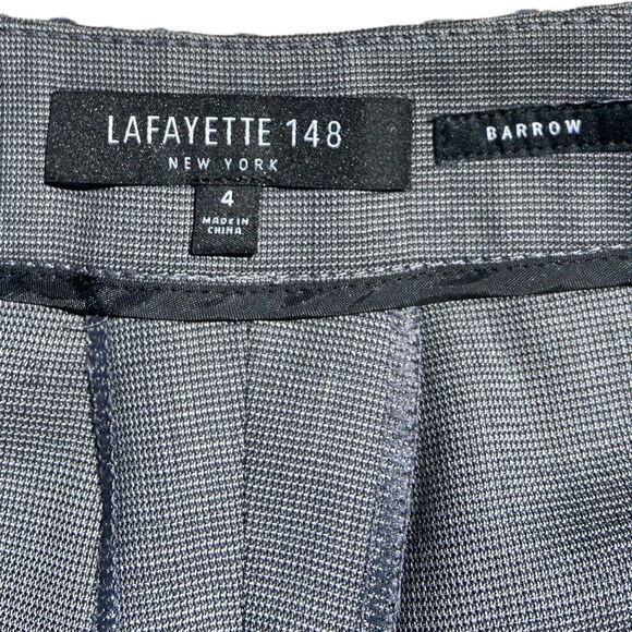 Lafayette 148 New York‎ Barrow Wool Stretch Straight Leg Pants Size 4 Gray - Picture 3 of 5